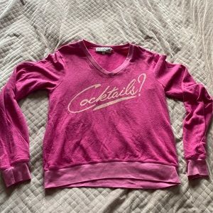 Wildfox Hot Pink Cocktails? Sweater